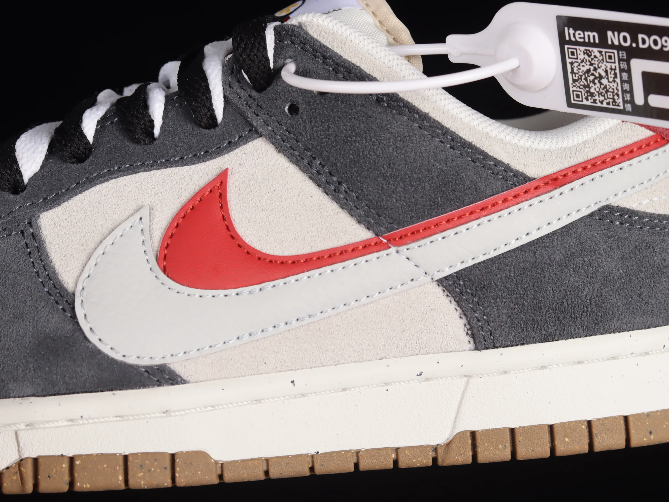 All categories Nk SB Dunk series Nk SB Dunk Low low-top sneakers Nk SB Dunk Low "85" gray red double hook SB low-top sports and leisure sneakers DO9457-104